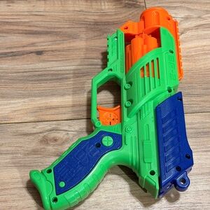 Vibrant Green and Blue Toy Blaster